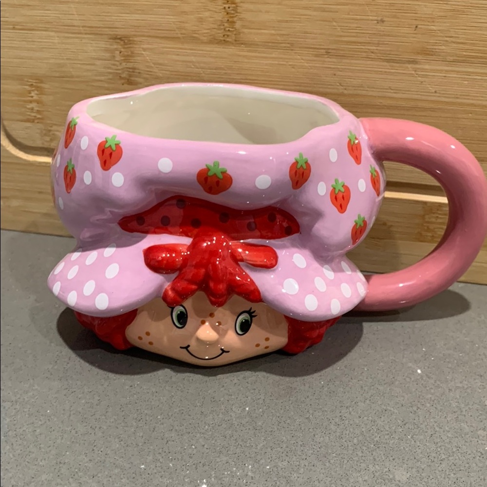 Strawberry Character Pink Ceramic Mug